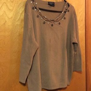 COPY - Gorgeous Neckline Golden Brown Sweater